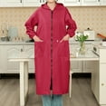 thumbnail image 6 of shqvo Women Long Raincoat Rain Jacket Coat Plus Size Lightweight for Work Hooded Full Zip up Waterproof Windbreaker, 6 of 7