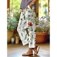 thumbnail image 3 of frariair Women's Loose Fit Boho Palazzo Pants With Functional Cargo Pockets White, 3 of 3