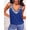 Blue, variant on Babysbule Womens Summer Top Fashion Women's Summer V-Neck Sleeveless Print Casual Tank Top Blouse