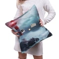 thumbnail image 6 of Bingfone Lighthouse in a Stormy Sea Linen Throw Pillow Covers Cushion Case Pocket Button Vintage Farmhouse Pillowcase for Sofa Couch Bed 16"x16", 6 of 9