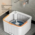 thumbnail image 3 of Rotating Floor Mop with Bucket Set - Orange & White Round Design, Hands-Free Cleaning System, Dirty Water Separation, Ultra-Fine Fiber Mop Head for Superior Absorption, 10kg Load Capacity, Compact, 3 of 5