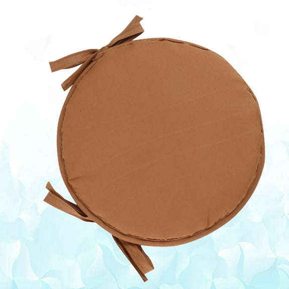 KONTONTY Round Cushion Chair Cushions Seat for Kitchen Chairs Outdoor Sofa Office Brown