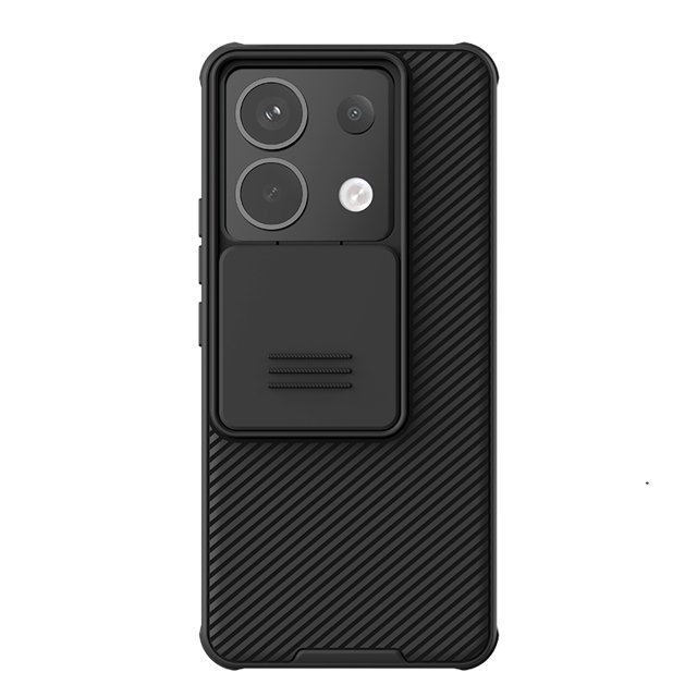 Pour Xiaomi Redmi Note 13 Pro 5G Étui Coulissant Protection de Lentille Étui Antidérapant pour Redmi Note 13 Pro 5G Couverture Noire ForRedmiNote13Pro 5G