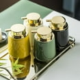 thumbnail image 6 of Modern Foam Soap Dispenser for Bathroom, Chic Ceramic Bottle, Gold Soap Dispenser Pump (Yellow), 6 of 9