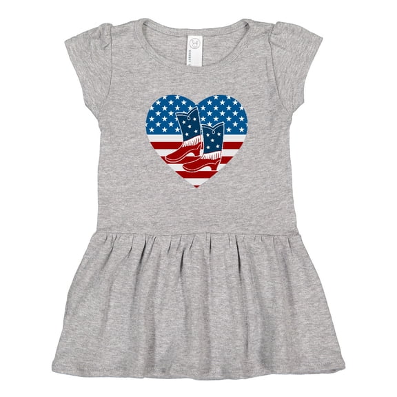 Inktastic USA Cowboy Boots Patriotic Girls Toddler Dress