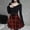 Red, variant on Dpytoraw Women Fashion Retro Punk Plaid Print Skirt Strap Zipper Short Skirt Stretchy Denim Skirt with Pockets Blue