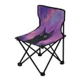 thumbnail image 2 of 600D Oxford Camping Chair Portable Foldable Chair Supports 220 lbs for Picnic, Fishing, Backpacking Purple Sky and Black Cat, 2 of 8