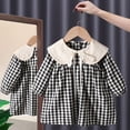thumbnail image 5 of StSilkitty Dress for Girls Plaid Cotton Long Sleeve Collared Bowknot A-Line Dresses Fall Lightweight Casual Outfits, 5 of 7
