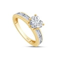thumbnail image 3 of AFFY 2.50CT Heart & Baguette Moissanite Diamond Promise Ring for Women 14K Yellow Gold over Silver-10.5, 3 of 5