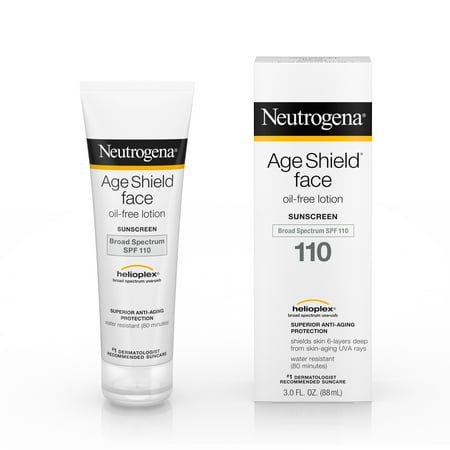 (2 pack) Neutrogena Age Shield Face Sunscreen SPF 110, 3 fl. (Best Sun Spot Remover For Face)