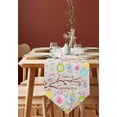 thumbnail image 2 of Easter Eggs Bunny Ear Triangle Table Runners Long Dresser Scarves Table Decoration for Wedding Party/Graduation Ceremony/Banquet Vintage Spring Flower Watercolor, 2 of 7