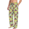 thumbnail image 3 of Mens Pajama Pants - Soft Sleep & Lounge Pants for Men, Cute Grape Banana Strawberry Cuteness Casual PJ Bottoms Pants with Pockets, 3 of 5