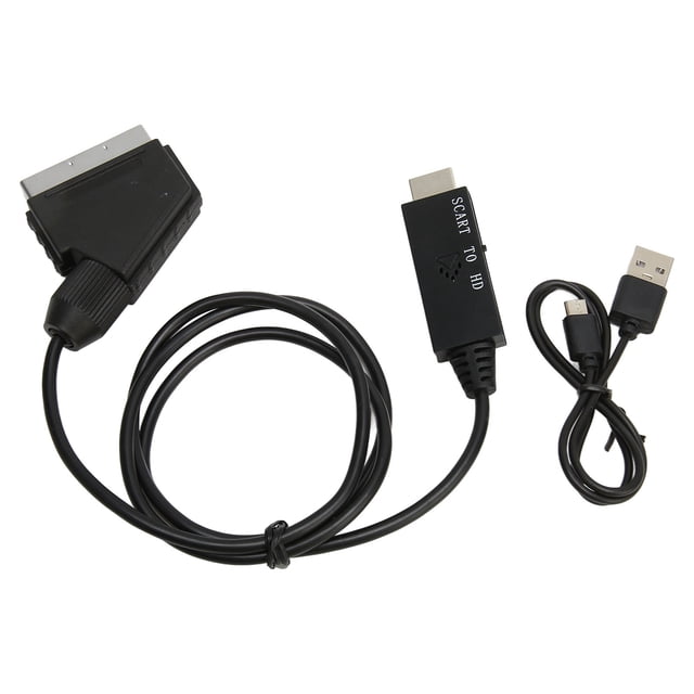 Scart A HD Multimedia Interface Converter, HD 1080p USB Fuente de Alimentacia Cable Adaptador Para VCR flexible