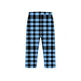 thumbnail image 5 of LIaqionyy Pajama Capri Short for Men Plaid Pants Lounge Lightweight Comfy Drawstring Bottoms with Pockets, 5 of 7