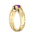 thumbnail image 6 of 14K Yellow Gold 1 CT Amethyst Ring Unique Solitaire Designer, 6 of 7