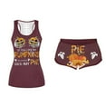 thumbnail image 1 of Women‘s Printing Short Sleeve Shirts Set Halloween Drawstring Shorts Set EAN13, 1 of 5
