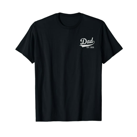 Dad Est 2025 Logo Expect Baby Men New Dad 2025 T-Shirt
