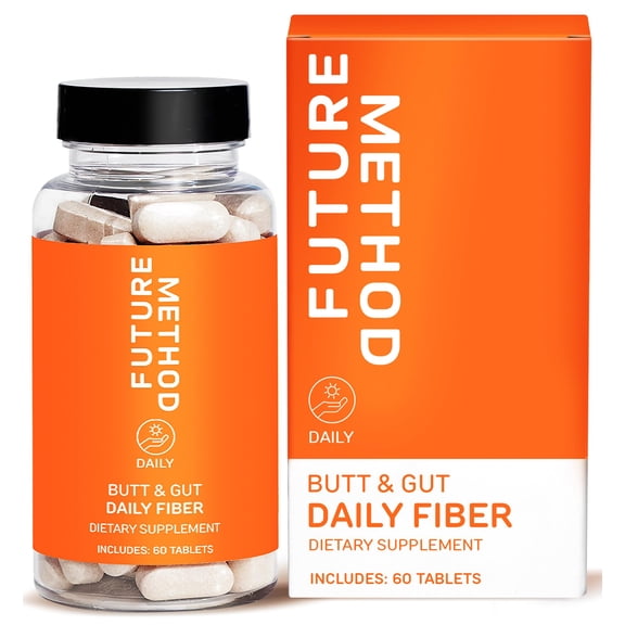 FUTURE METHOD Fiber Supplement, Acacia and Psyllium Husk Fiber Pills for Digestion (60ct)