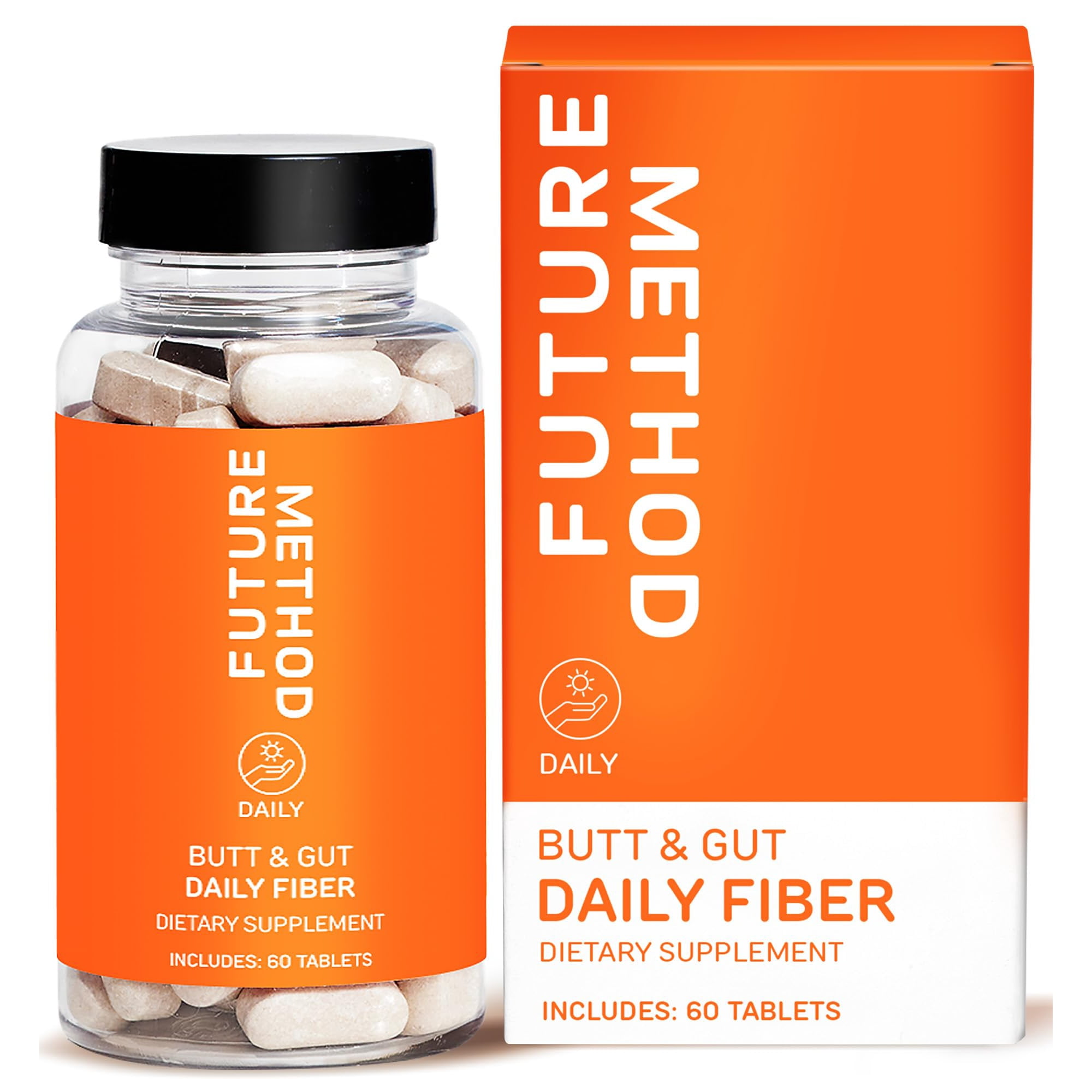 FUTURE METHOD Fiber Supplement, Acacia and Psyllium Husk Fiber Pills for Digestion (60ct)
