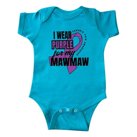 

Inktastic Chronic Pain I Wear Purple For My Mawmaw Gift Baby Boy or Baby Girl Bodysuit