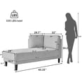 thumbnail image 2 of 65" Chaise Lounge Sofa, Upholstered Fabric Corner Sofa Bed with Left Armrest and 9" Padded Seat Cushion,Leisure Chaise Lounge Chair with Stable Legs,for Bedroom Office Living Room, 2 of 9