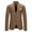 Coffee, variant on Cloudstyle Men Blazer Stand Collar Single Breasted Jacket Casual Three Buttons Retro Sport Coat