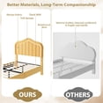 thumbnail image 6 of Twin Bed Frame with Storage & LED Light, Velvet Led Bed Frame with Headboard, No Box Spring Needed, Wooden Slats, Noise Free, Orange, 6 of 7