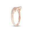 thumbnail image 4 of AFFY Cubic Zirconia Princess Crown Promise Ring For Womens in 14K Rose Gold over Silver-10, 4 of 7