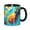 Black, variant on Flowers Pineapple Summer Coffee Mug Fun Custom Ceramic Mugs 11oz Black