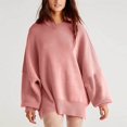 thumbnail image 3 of Stylish Women's Pullover Sweater - Loose Autumn and Winter Casual Fashion Neck Split Knitting Design for Cozy Comfort, 3 of 5