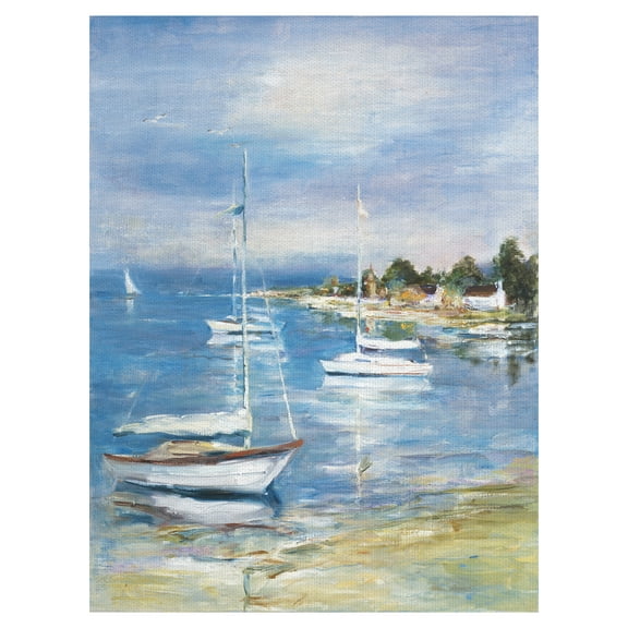 Masterpiece Art Gallery Dream Cove II Coastal Sailboats By Marysia Burr Canvas Art Print 30" x 40"