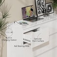 thumbnail image 5 of White Dresser, Wanan 9 Drawer Dresser with LED Lights & Charging Station, 47.2 Inch Modern Tall Chest of Drawers for Bedroom, Glossy Finish, 5 of 7