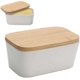 thumbnail image 4 of Porcelain Butter Dish With Lid 600ml Sealed Butter Dish Holds For Countertop Succinct Boxed Butter Keeper With Removable Silicone Seal For All Types O, 4 of 5