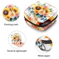 thumbnail image 3 of Sanitary Napkin Storage Bag for Girls Women, Portable First Period Pads Bag Tampons Holder Girls Travel Makeup Bag, Large Capacity Watercolor Autumn Flowers Sunflower Pumpkin Rose, 3 of 6