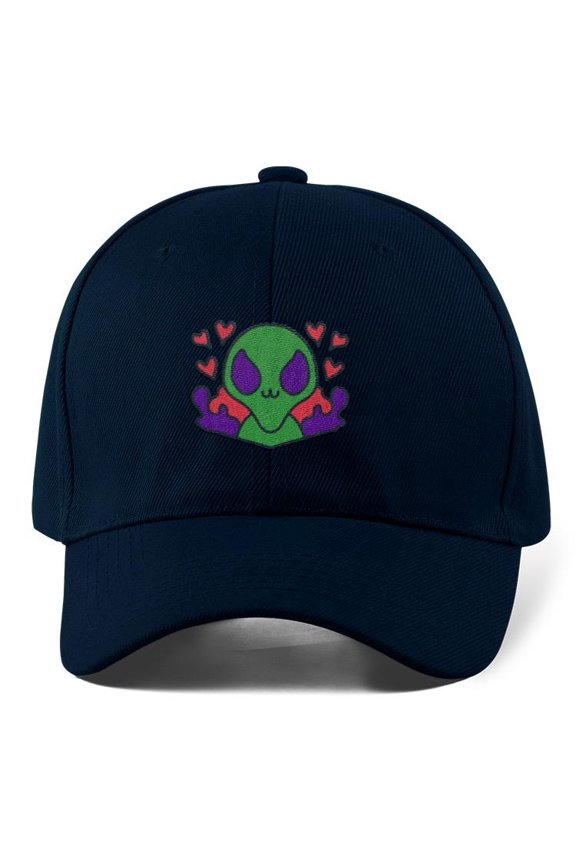Cute Alien W Hearts Hat Hat -Image by Shutterstock, Small