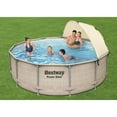 thumbnail image 2 of Bestway 13'x42" Power Steel Frame Above Ground Swimming Pool Set w/ Canopy, 2 of 12
