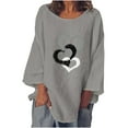 thumbnail image 2 of CEHVOM T-shirt à Manches Longues Décontracté Mode Automne Col Rond Imprimé pour Femme, 2 of 5