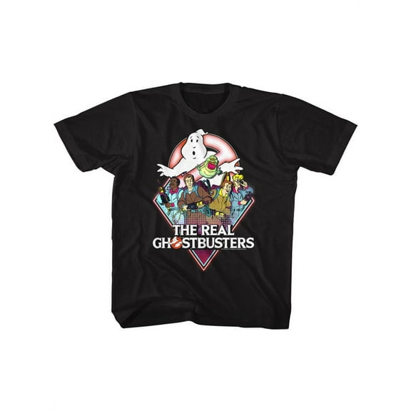 Real Ghostbusters Black Youth T-Shirt Tee