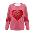 thumbnail image 5 of Yuyuzo Chandails en Molleton pour Femmes Saint-Valentin T-Shirts Graphiques Hauts Décontractés Manches Longues Col Rond Mode Chandail, 5 of 5