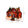 KQJQS Christmas Winter Village Houses Set LED Lighted DIY Christmas Doll Figurines Christmas