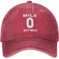 thumbnail image 3 of Mile 0 Key West Baseball Cowboy Hat Adjustable Trucker Hat, 3 of 7
