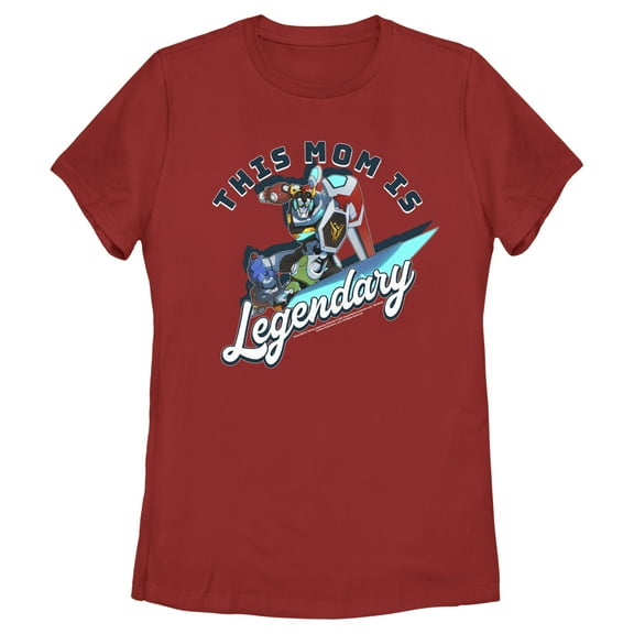 Women's Voltron: Legendary Defender Legendary Mom Graphic Tee Red Small
