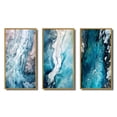 thumbnail image 2 of Designart "Arctic Glacier Landscape Aerial Perspective IV" Glacier Framed Wall Art Set Of 3 - Blue Country Frame Canvas Set For Living Room Decor, 2 of 6