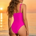 thumbnail image 5 of CheerKidz Women Contrast Color Surfing Swimsuit Round Neck Swim Guard Swimwear for Beach Pool Sports, 5 of 6