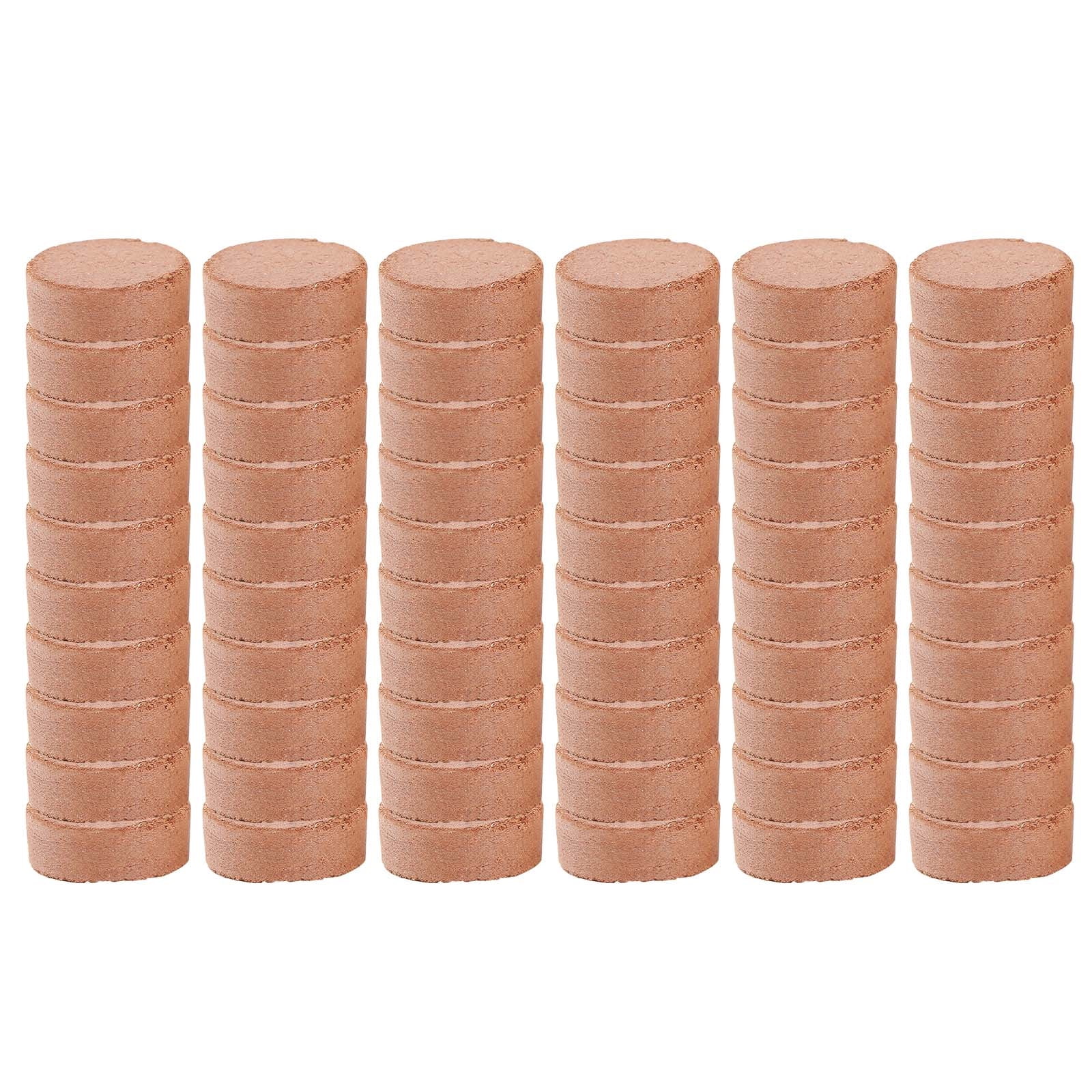 MUAXDA 60 Pack Expanding Organic Fiber Soil, Potting Soil for Indoor Plants & Herbs, Soil Discs for Indoor Outdoor Plants Vegetables Fruits Flowers