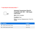 thumbnail image 2 of Automatic Transmission Filter Kit - Compatible with 1981 - 1985 Toyota Land Cruiser 1982 1983 1984, 2 of 2