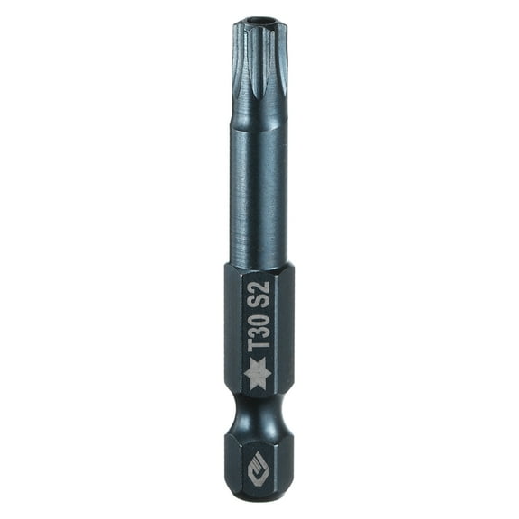 Uxcell  T30 Torx Screwdriver Bit 1/4" Hex Shank 2" Long S2 Steel Magnetic 6 Point Screw Driver Bits Industrial Grade Tamper Proof Star Drill Bits with No Hole Torx Head