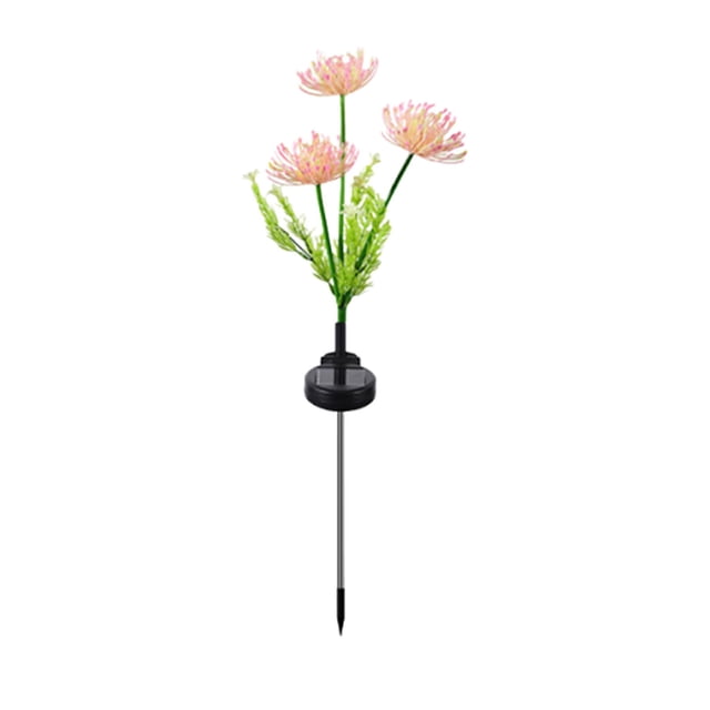 Qaailabf Solar Garden Flower Light Stake with LED Illuminated Stem, Waterproof IP65 Outdoor Decorative Path Light, 12-Hour Runtime, Auto On/Off, 600mAh Battery, Bendable Stem Design for Yard Patio