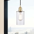 thumbnail image 2 of 516-1P-SG-G802 Innovations Lighting Clymer - 1 Light Cord Hung Mini Pendant In Art Deco Style-10 Inches Tall and 3.88 Inches Wide-Satin Gold, 2 of 2