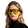 thumbnail image 3 of VOUZZA Sunglasses Retro Double Bridge Square Frame Fashion Trend Shades Outdoor Goggles Uni, 3 of 6